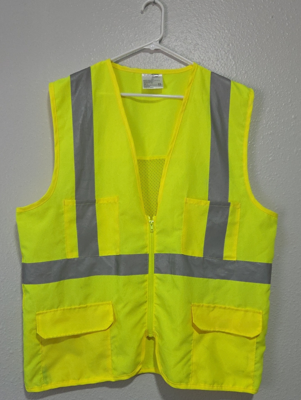 Cornerstone Yellow Hi-Vis Safety Vest with Reflective Stripes Mesh Back Size L